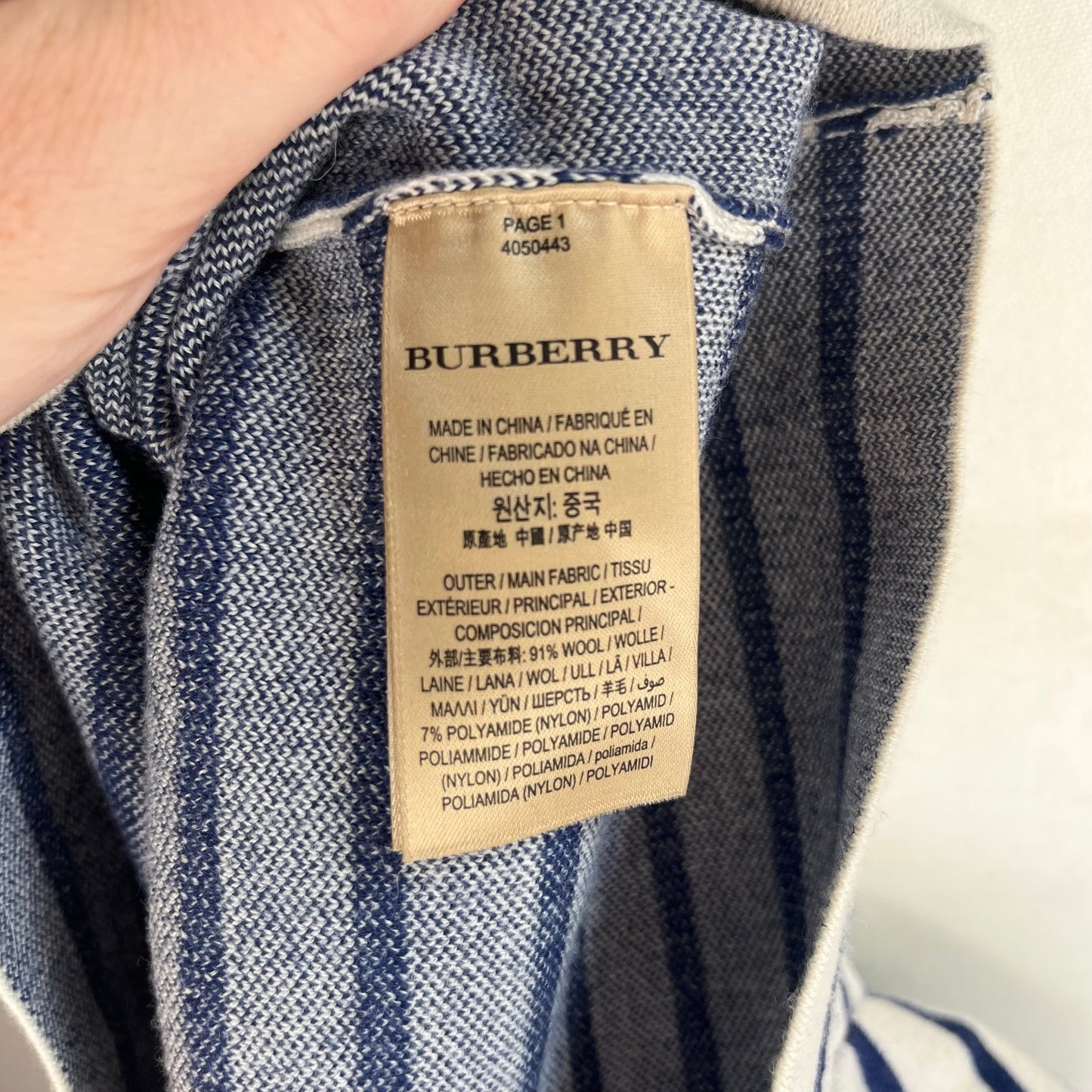 Burberry Boatneck Striped Oversized Sweater - Small