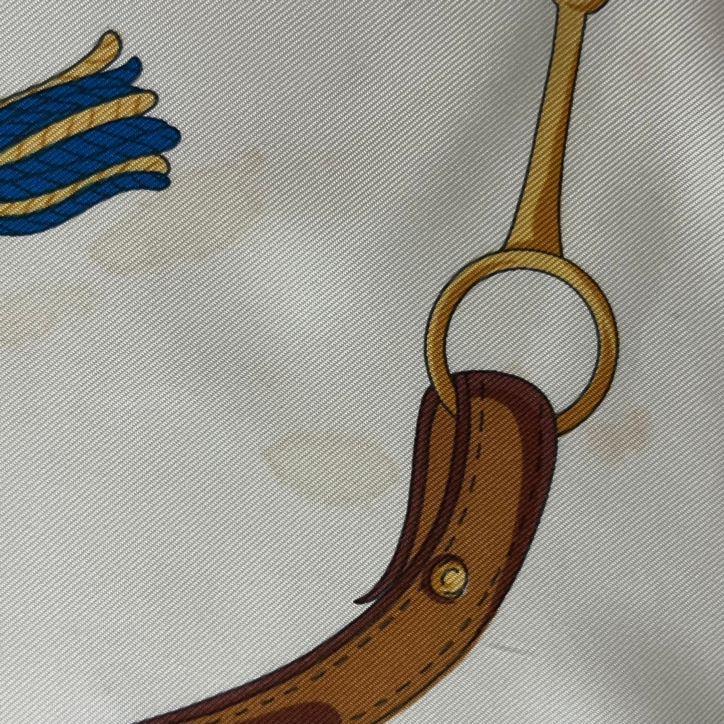 Vintage 1980's CELINE 33" Silk Scarf with Equestrian Motif