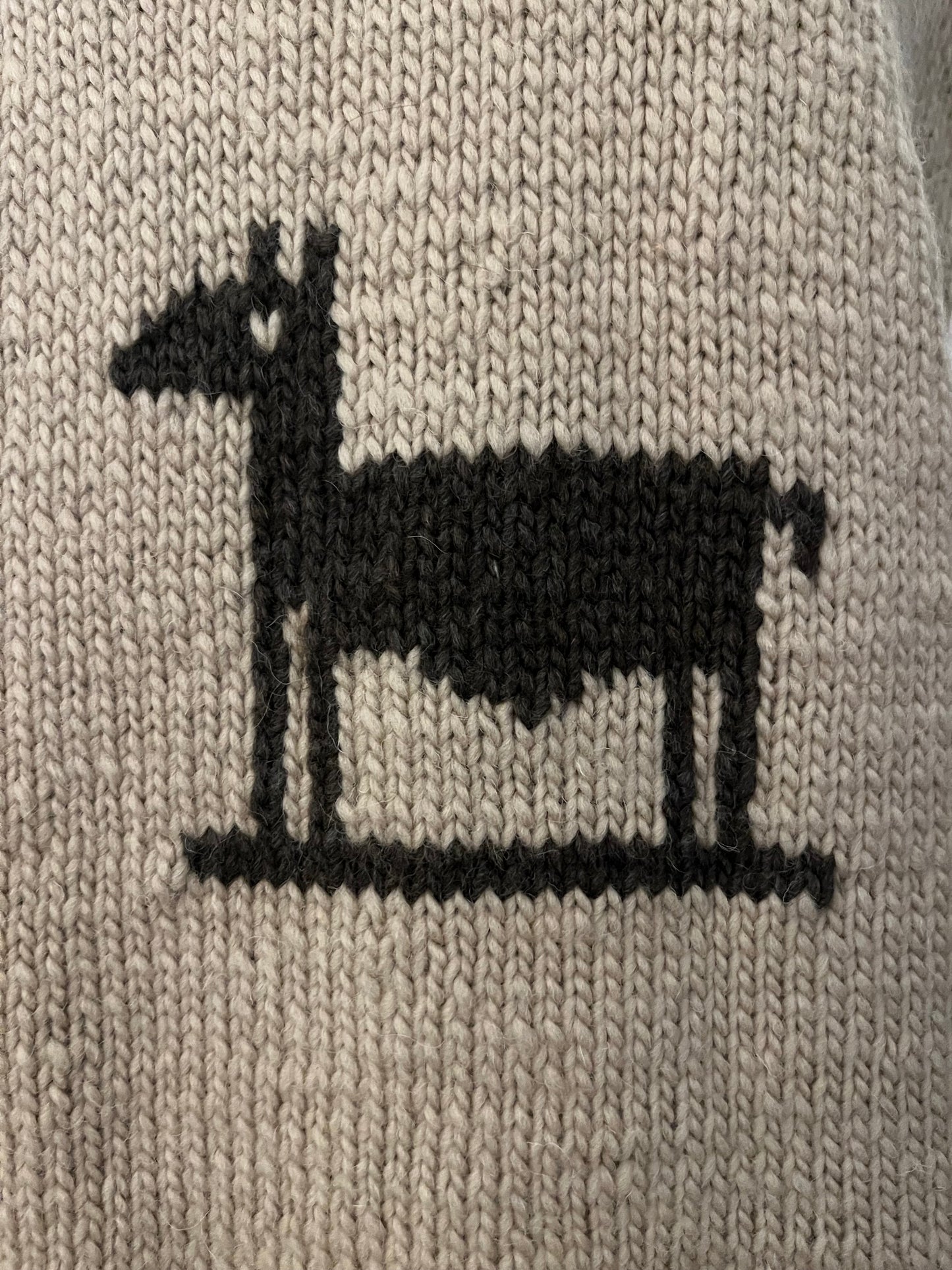 The J. Peterman Company Sleeveless Alpaca Wool Sweater w Side Ties & Fringe - Small