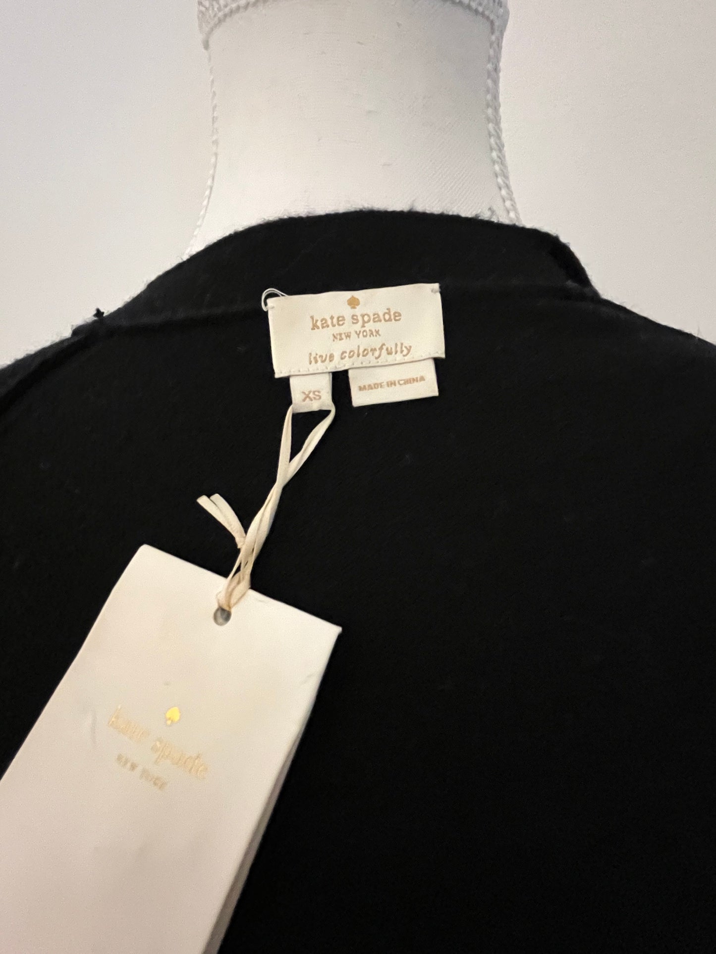 Kate Spade Embellished Black Cardigan - XS