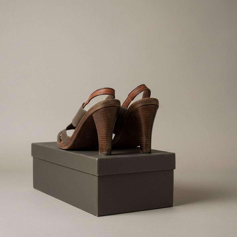 Proenza Schouler Leather and Stretch High Heel Sandals - Size 37