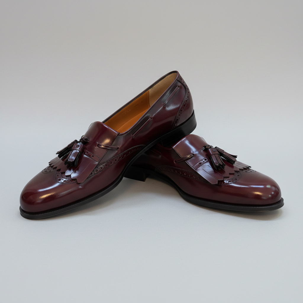 Salvatore Ferragamo Men’s Burgundy Leather Lucas Loafers - Size 9.5 - Never Worn | New in Box