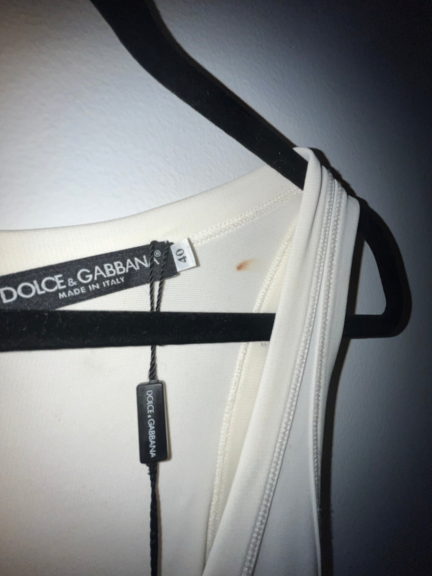 Vintage Dolce & Gabbana White Knee-Length Dress – Size IT 40 (US 4/Small)