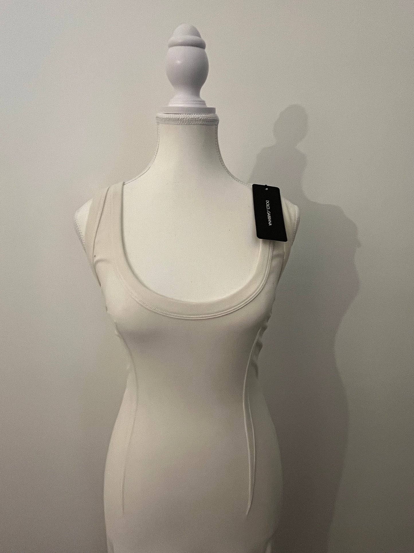 Vintage Dolce & Gabbana White Knee-Length Dress – Size IT 40 (US 4/Small)