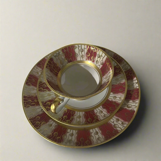 Vintage Bavarian Porcelain Trio (Cup, Saucer & Dessert Plate) - Lena