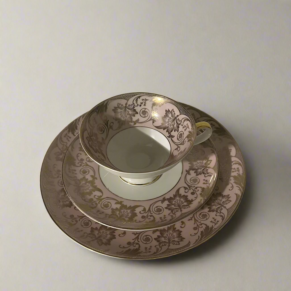 Vintage Bavarian Porcelain Trio (Cup, Saucer & Dessert Plate) - Anna