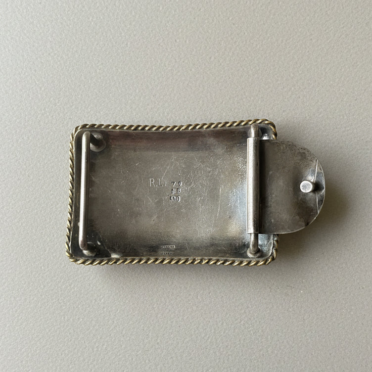 Vintage Ralph Lauren Sterling Plated Horse Head Belt Buckle