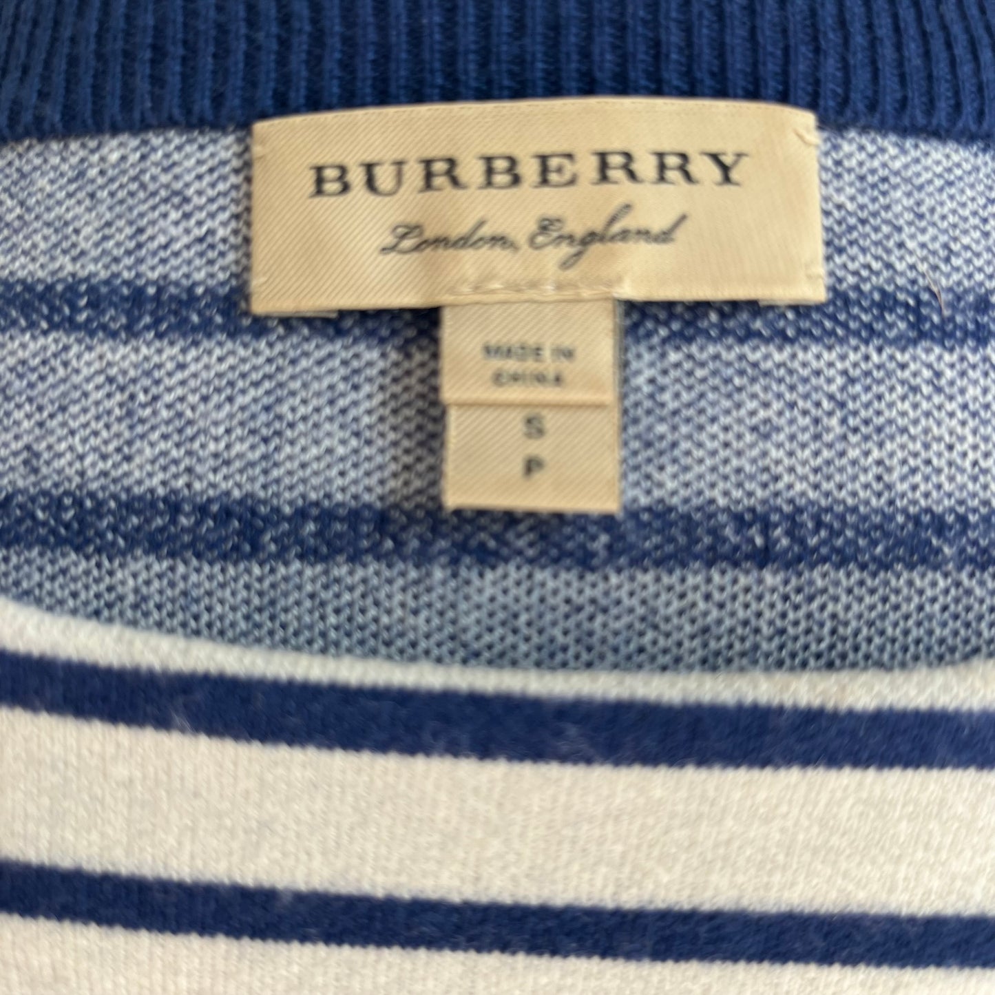 Burberry Boatneck Striped Oversized Sweater - Small