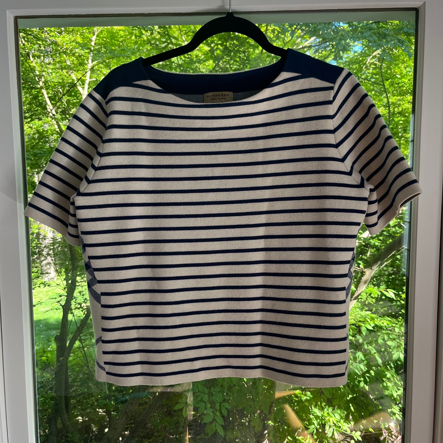 Burberry Boatneck Striped Oversized Sweater - Small