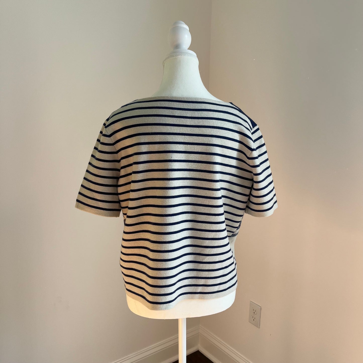 Burberry Boatneck Striped Oversized Sweater - Small