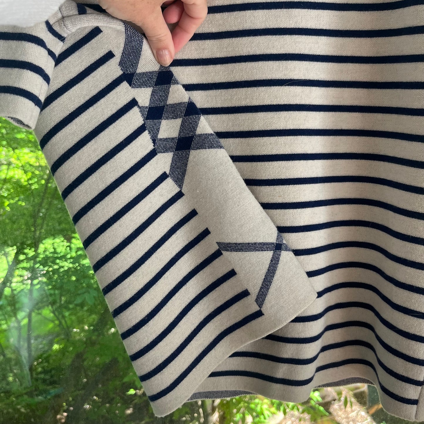 Burberry Boatneck Striped Oversized Sweater - Small