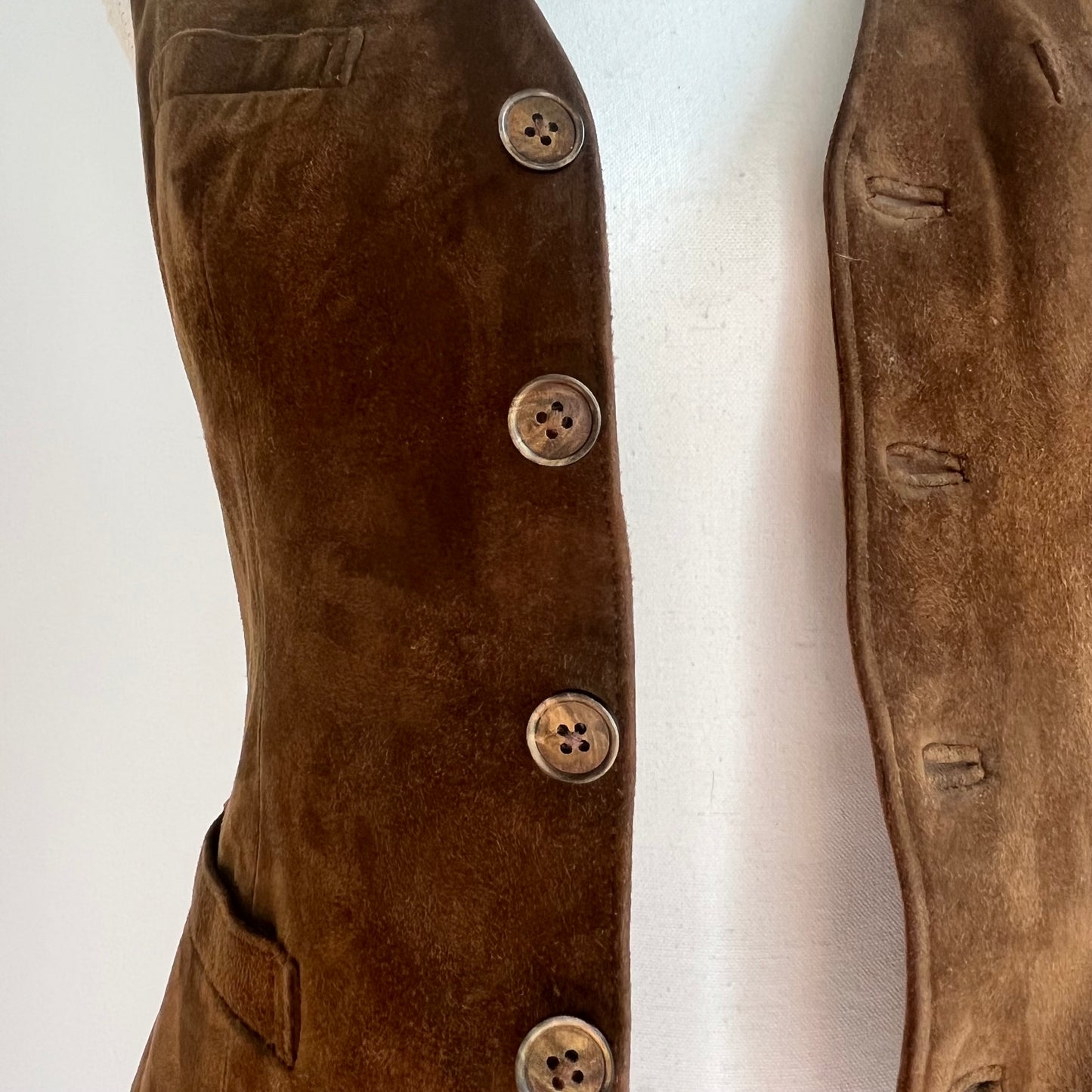 Vintage Ralph Lauren Brown Suede Vest - Size 2