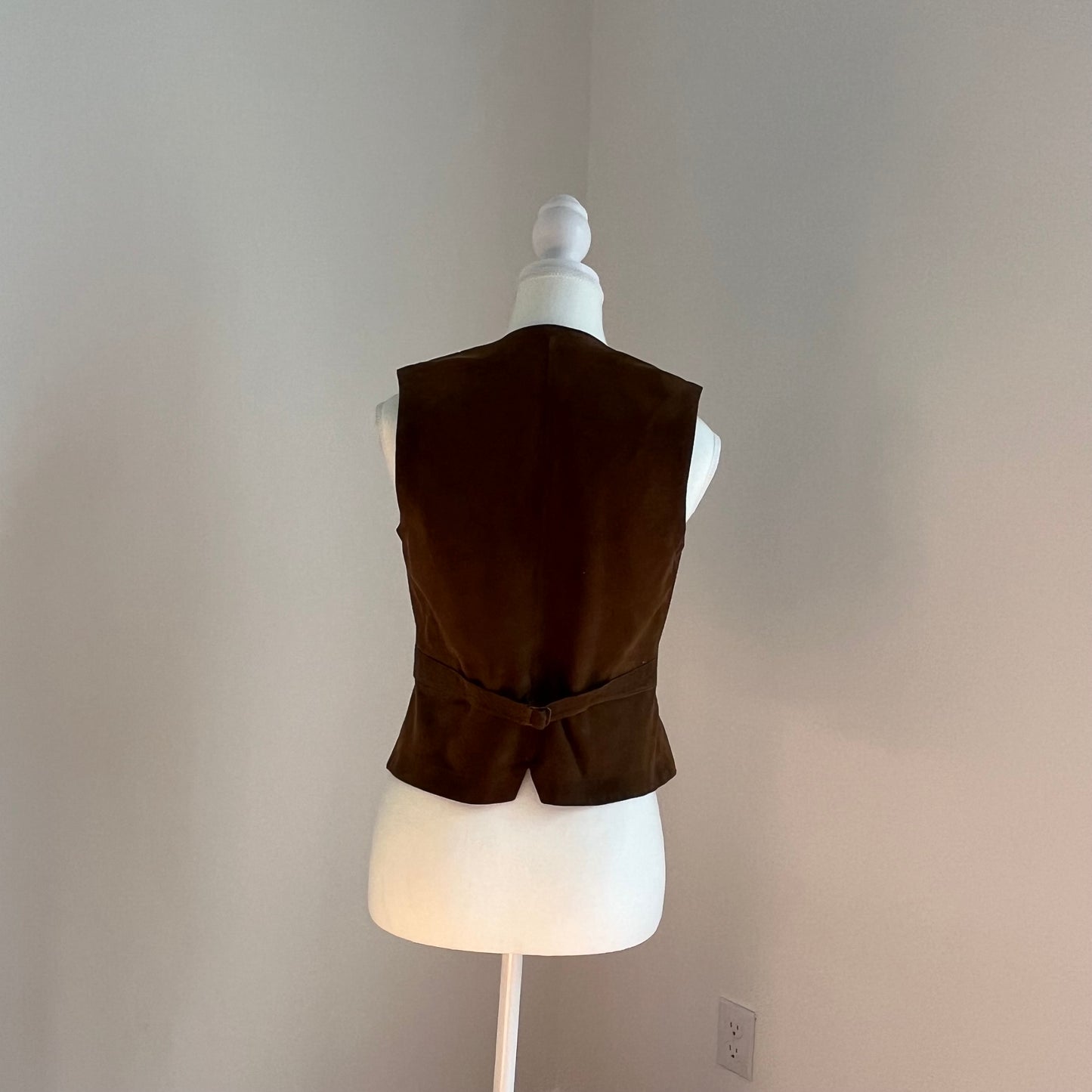 Vintage Ralph Lauren Brown Suede Vest - Size 2