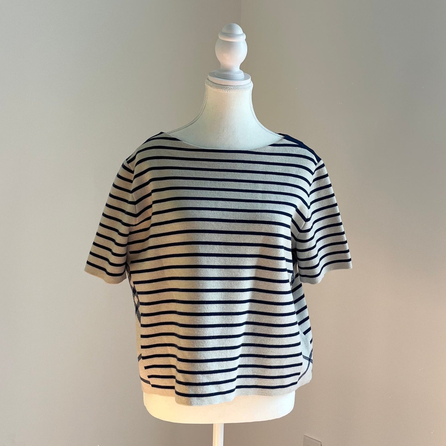 Burberry Boatneck Striped Oversized Sweater - Small