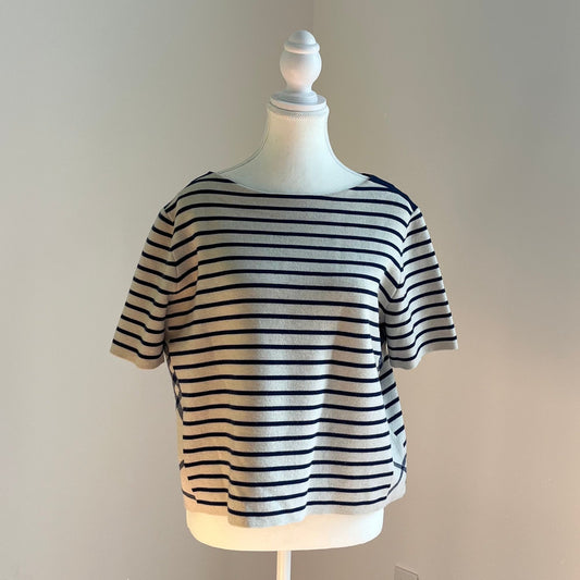 Burberry Boatneck Striped Oversized Sweater - Small