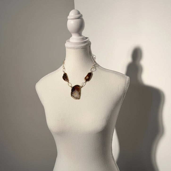 Vintage Agate Ranch + Marfa Brown Necklace