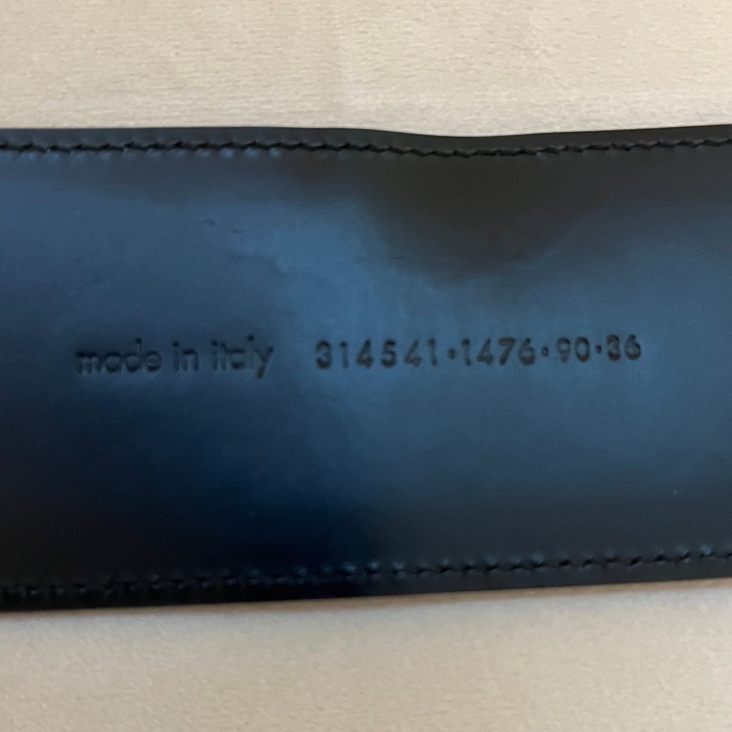 Saint Laurent Gold Hardware Black Leather Belt - Size 90