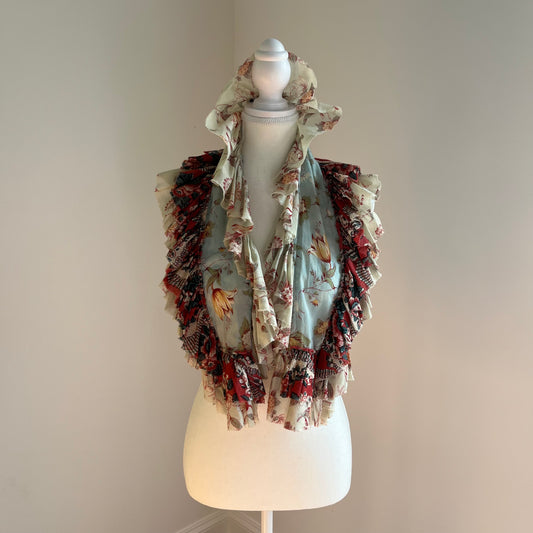 Ralph Lauren Collection Floral Ruffle Scarf