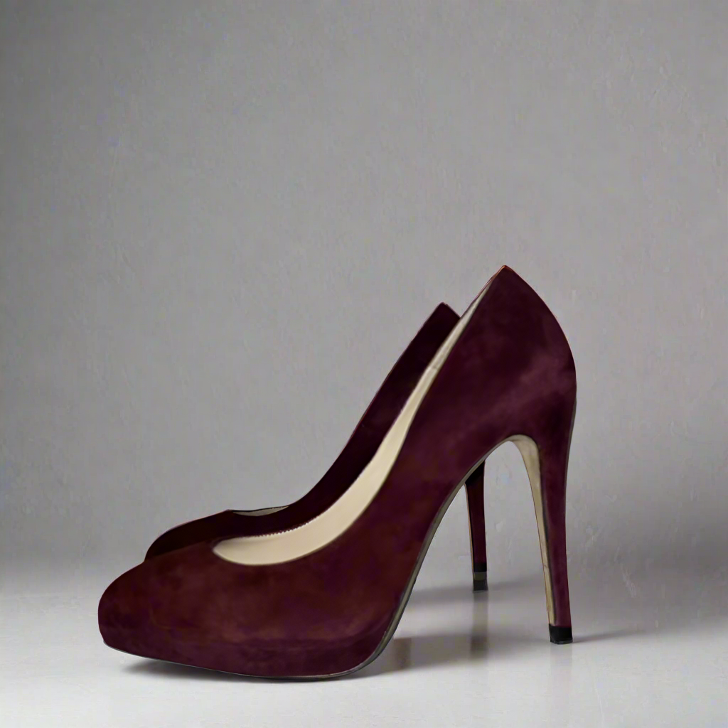 LK Bennett Burgundy Suede Platform Pumps - Size 9