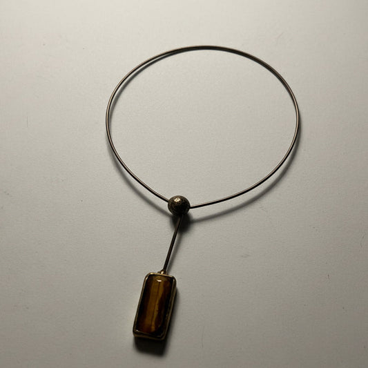 Vintage Tiger's Eye Lariat Choker