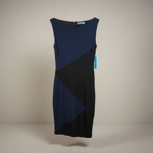 Alice + Olivia Navy and Black Bodycon Midi Dress - Small NWT