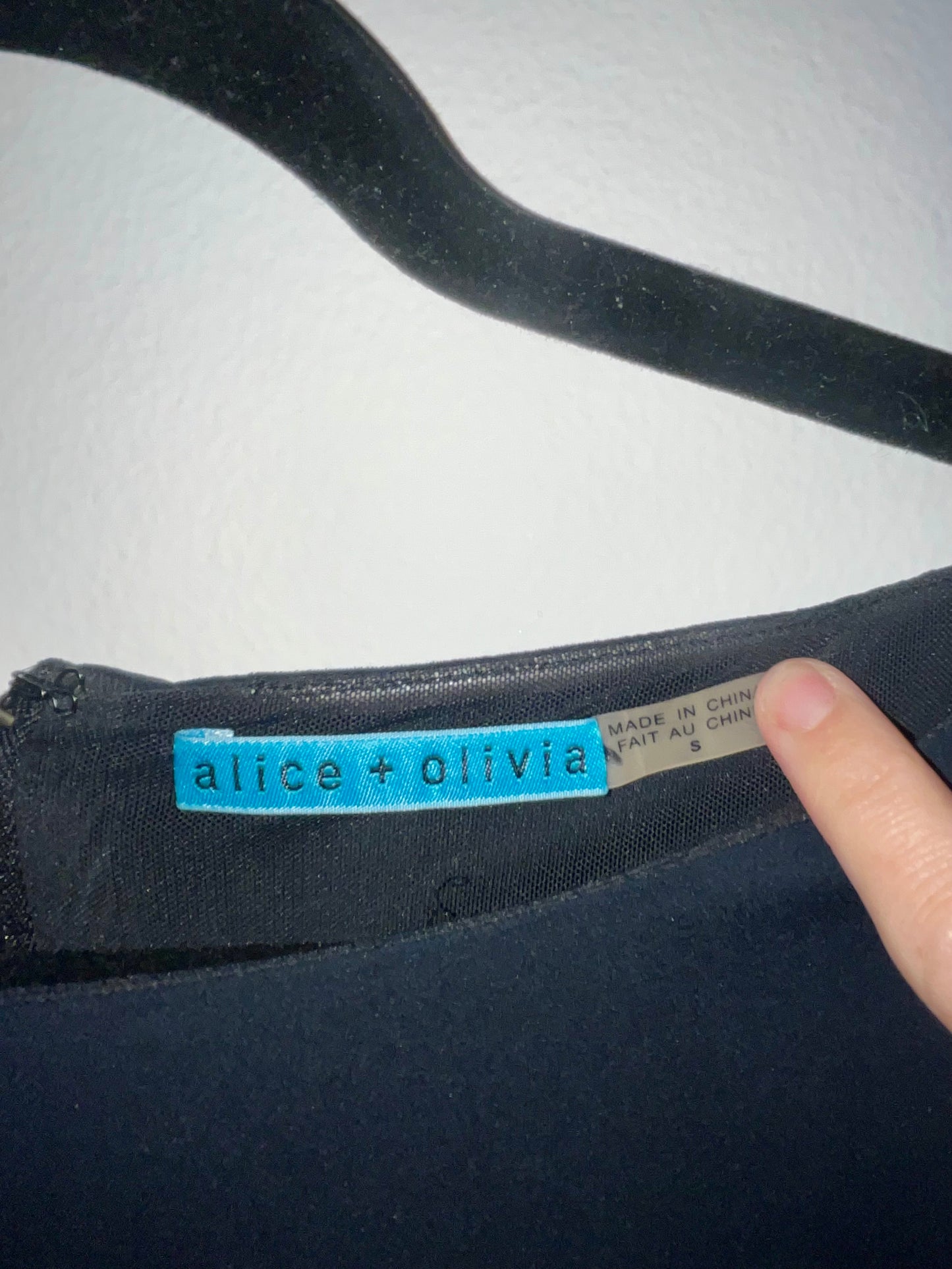 Alice + Olivia Navy and Black Bodycon Midi Dress - Small NWT