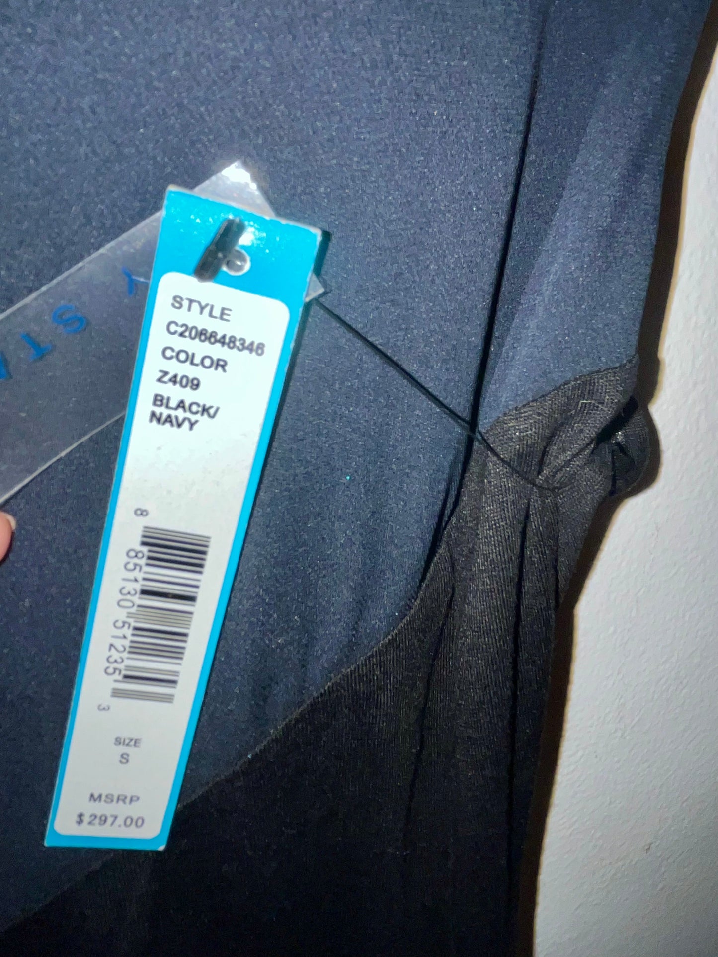 Alice + Olivia Navy and Black Bodycon Midi Dress - Small NWT