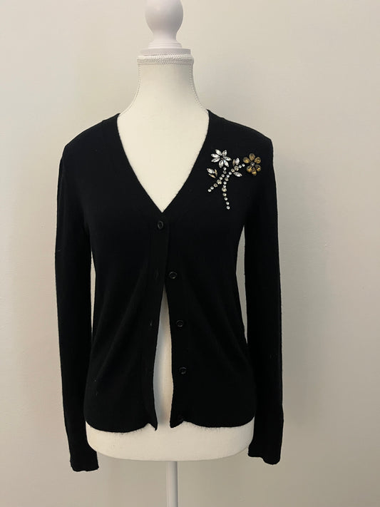 Kate Spade Embellished Black Cardigan - XS