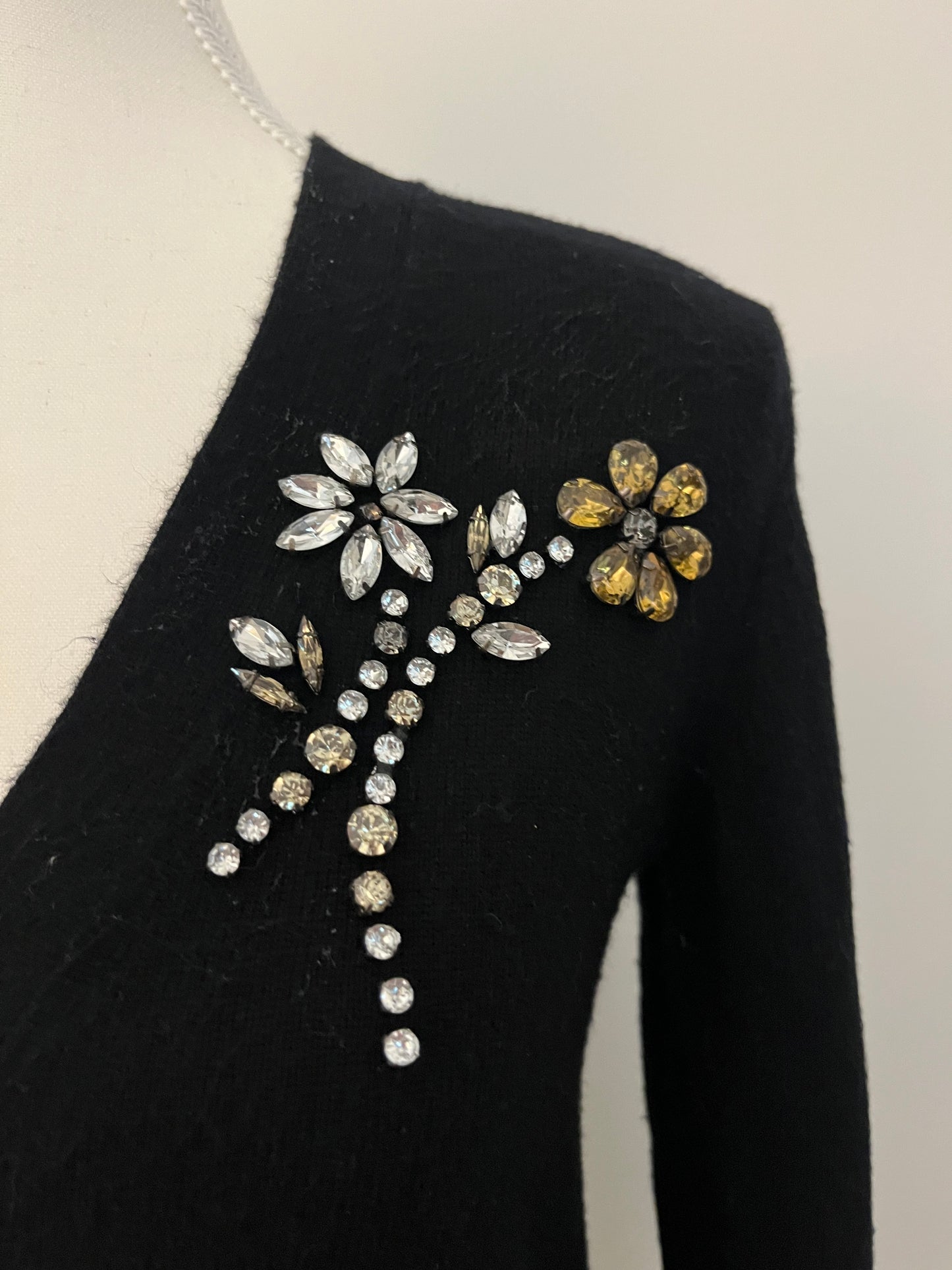 Kate Spade Embellished Black Cardigan - XS