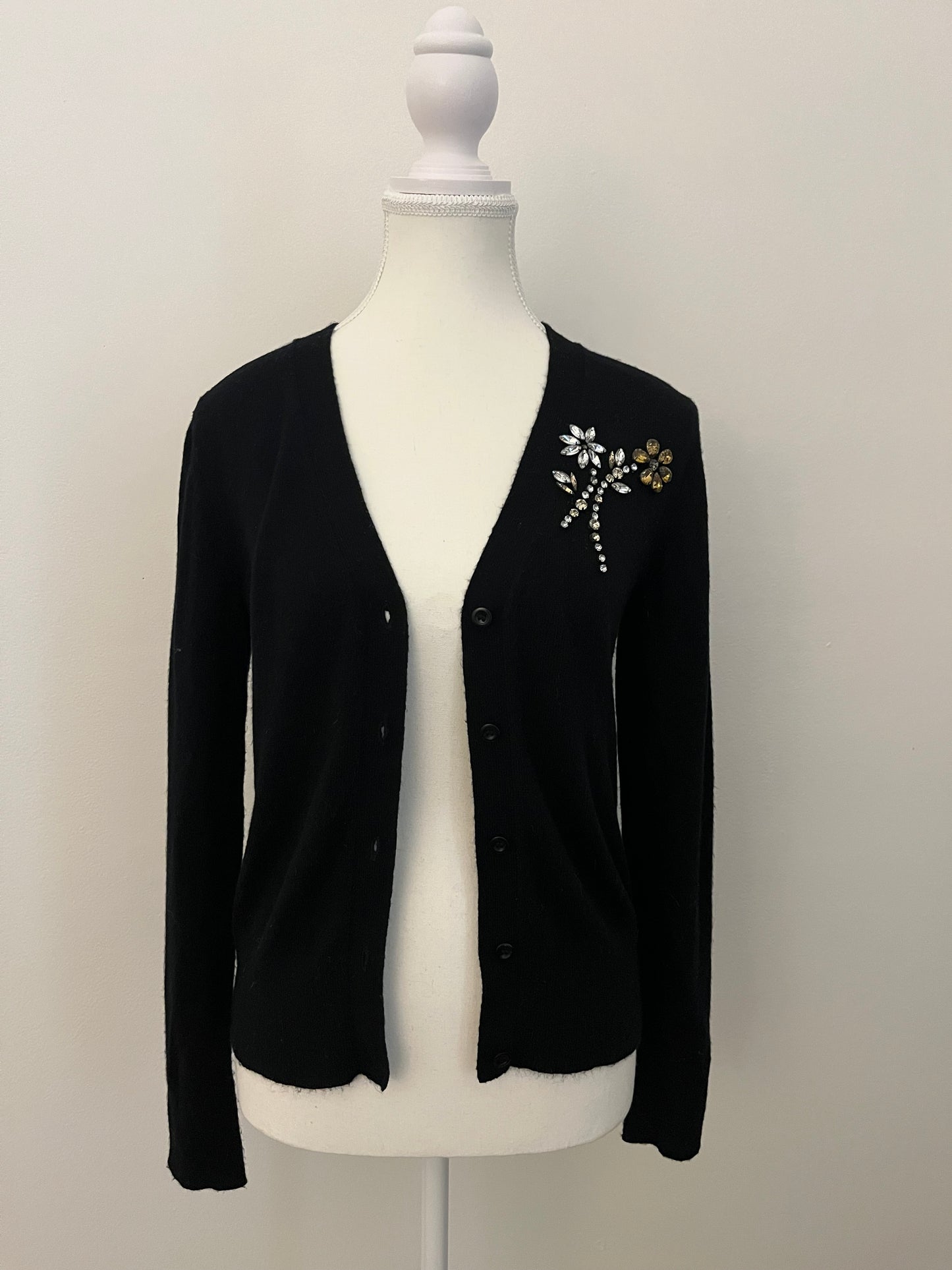 Kate Spade Embellished Black Cardigan - XS