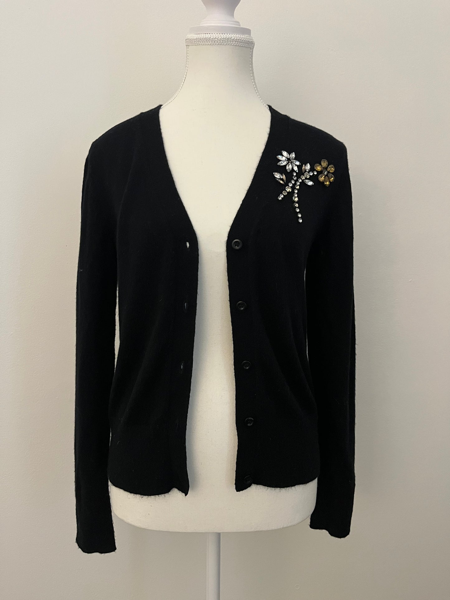 Kate Spade Embellished Black Cardigan - XS