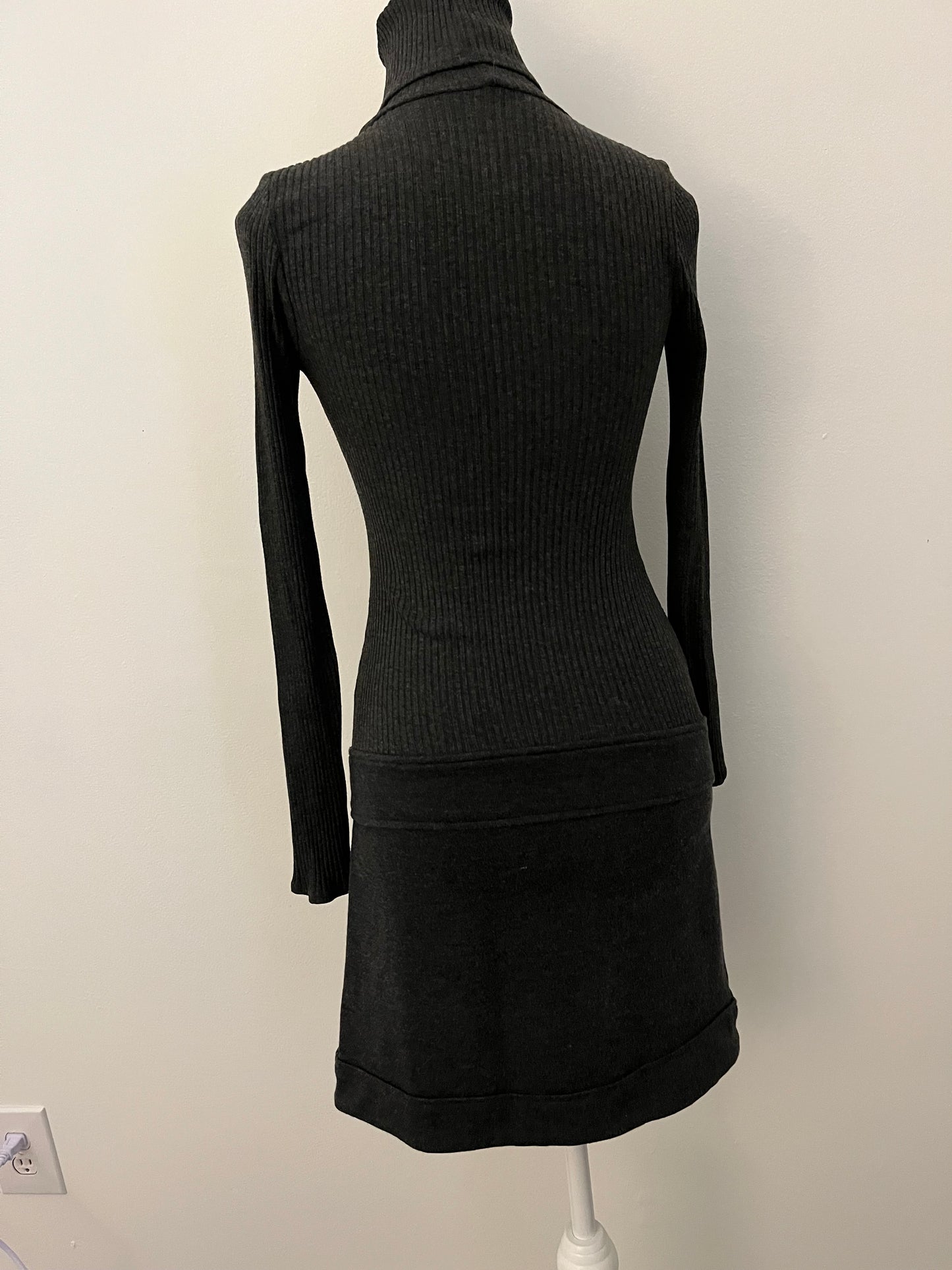 Bailey 44 Charcoal Turtleneck One-Piece Sweater Dress - XS