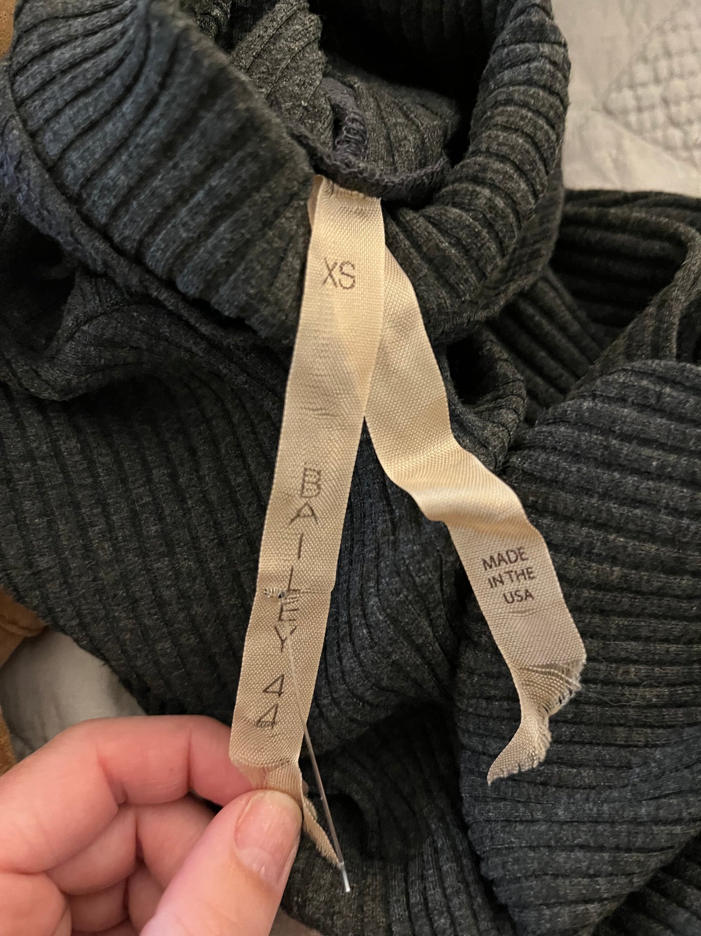 Bailey 44 Charcoal Turtleneck One-Piece Sweater Dress - XS