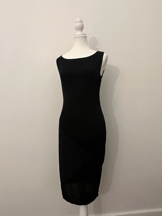 Alice + Olivia Navy and Black Bodycon Midi Dress - Small NWT