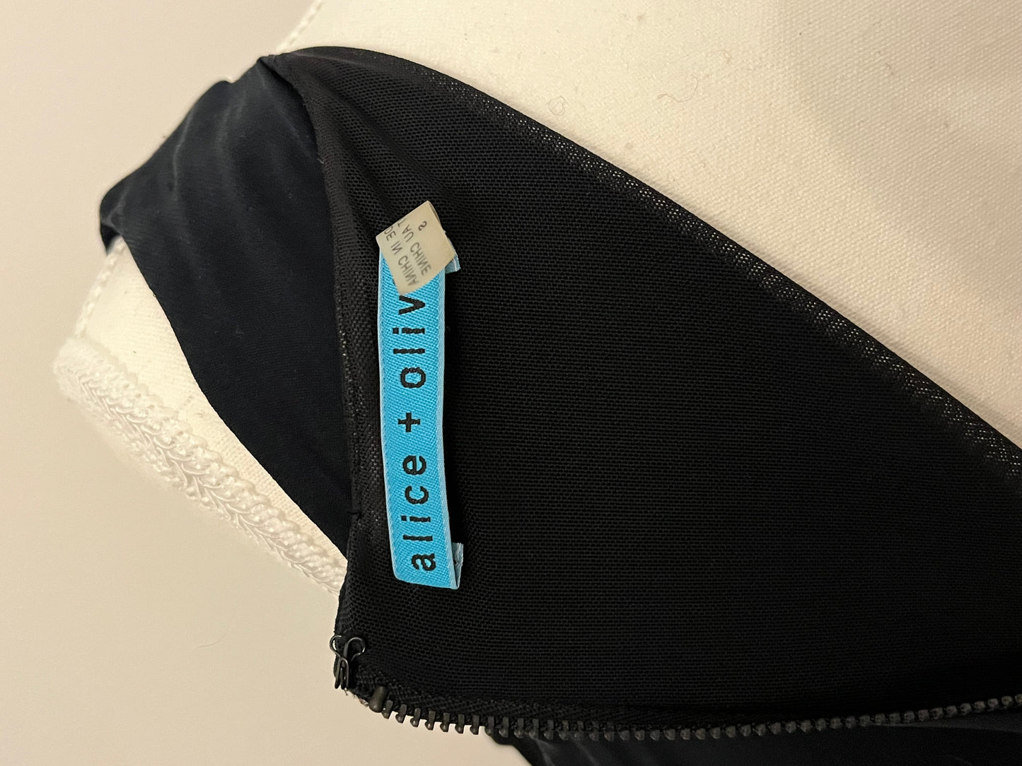 Alice + Olivia Navy and Black Bodycon Midi Dress - Small NWT