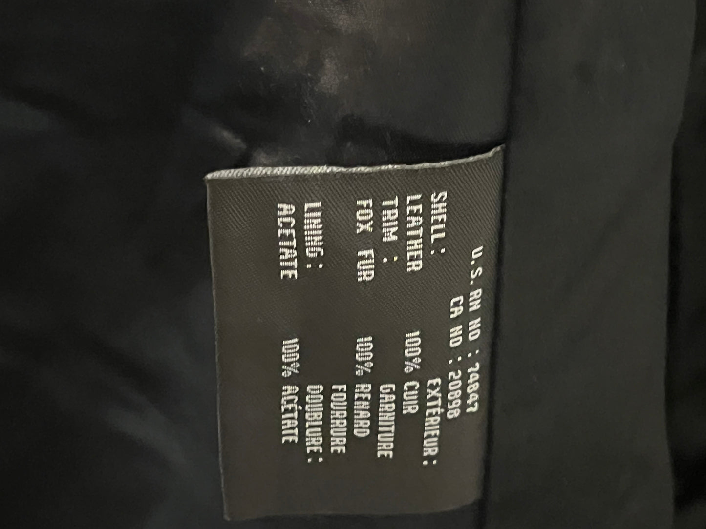 Vintage Andrew Marc Marc New York Black Leather Coat with Removeable Fox Fur Trim - Small