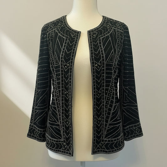 VELVET by Graham & Spencer Black Embroidered Jacket - Size XS