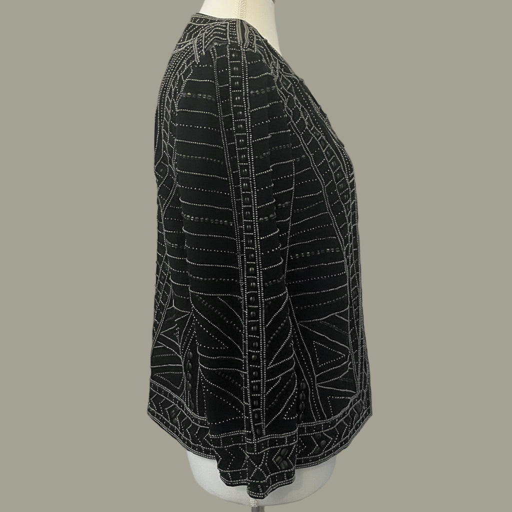 VELVET by Graham & Spencer Black Embroidered Jacket - Size XS