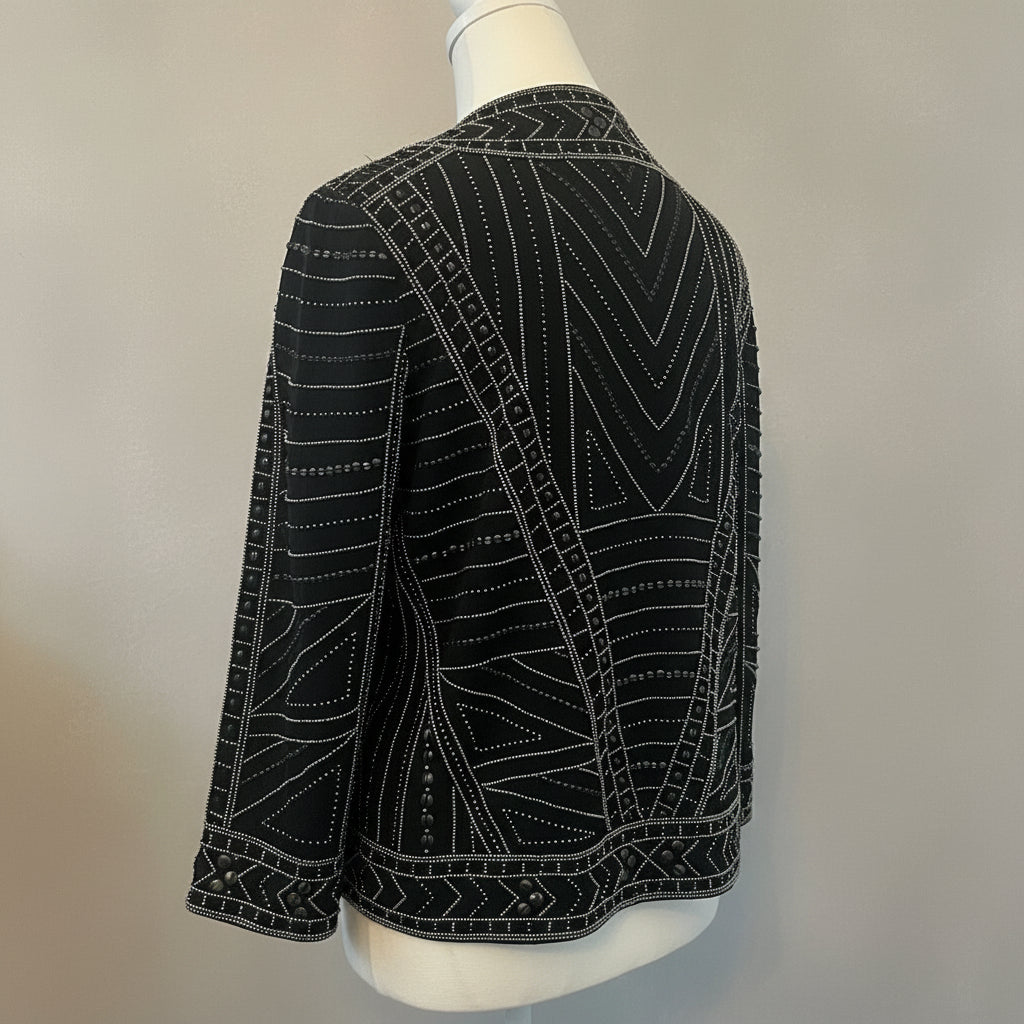 VELVET by Graham & Spencer Black Embroidered Jacket - Size XS