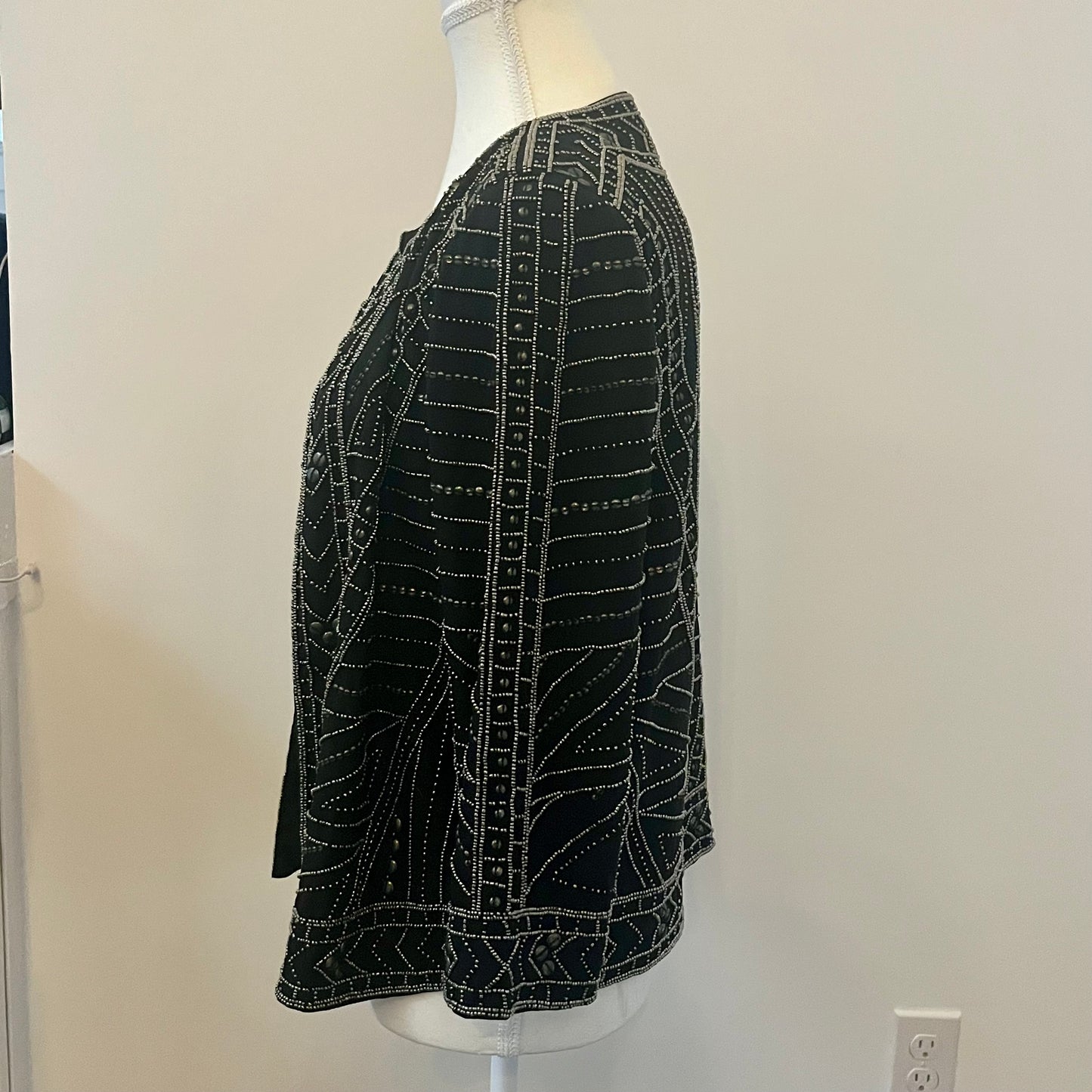 VELVET by Graham & Spencer Black Embroidered Jacket - Size XS