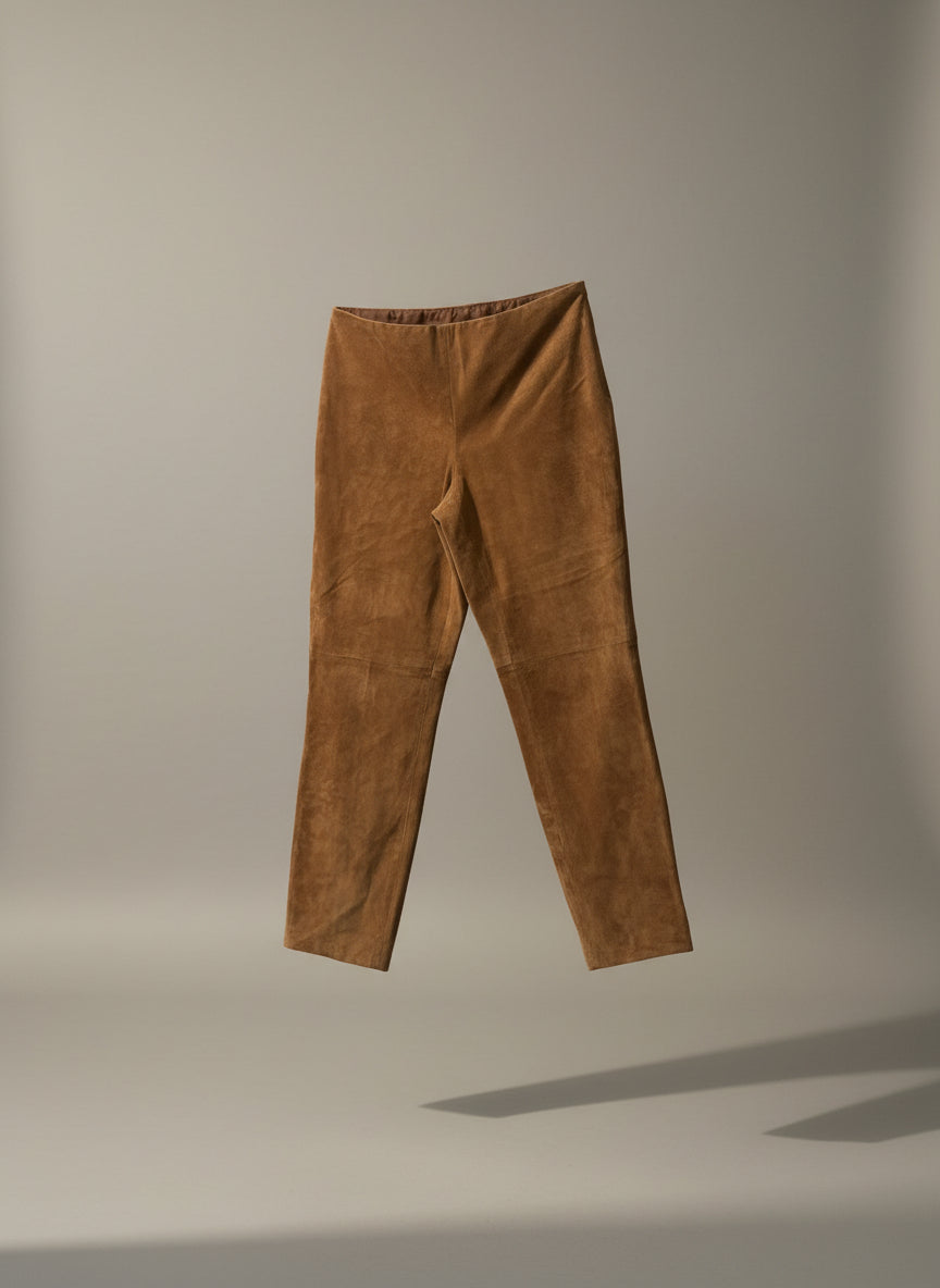 Vintage Petite Suede Leather Leggings - Size 2