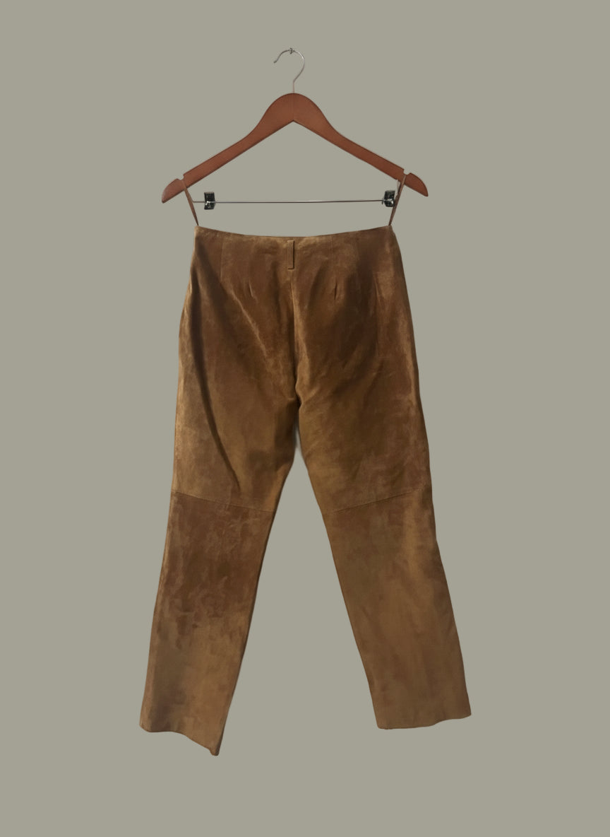 Vintage Petite Suede Leather Leggings - Size 2