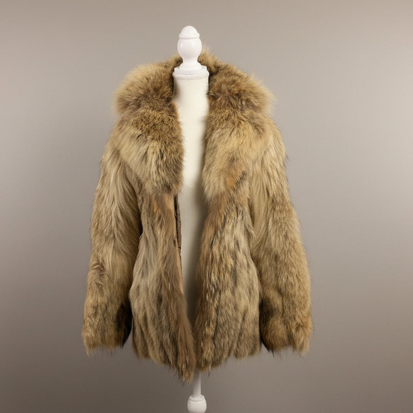 Women’s Vintage Donald Brooks Coyote Fur Coat - Small