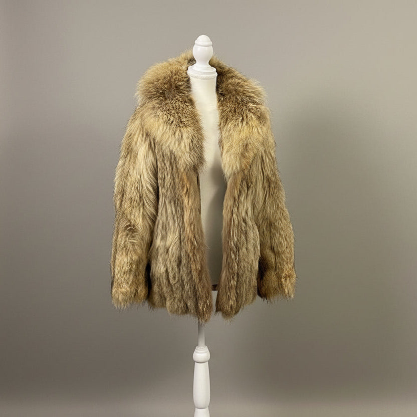 Women’s Vintage Donald Brooks Coyote Fur Coat - Small