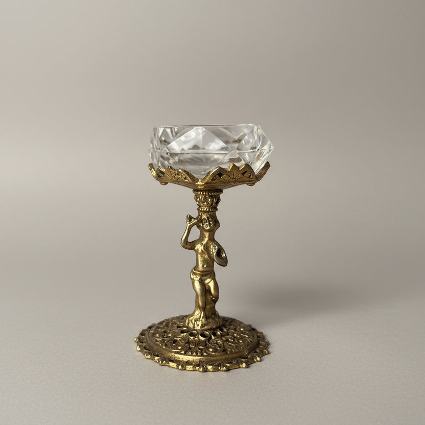 Vintage DAR GLO NY Cherub Pedestal Salt Cellar
