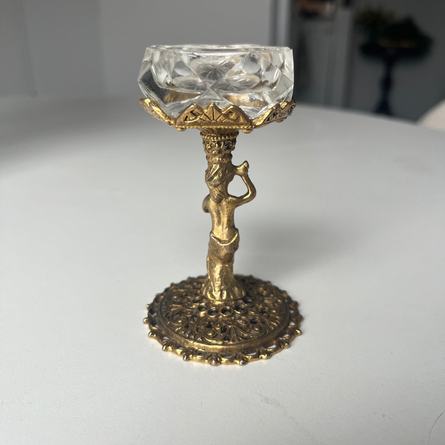 Vintage DAR GLO NY Cherub Pedestal Salt Cellar