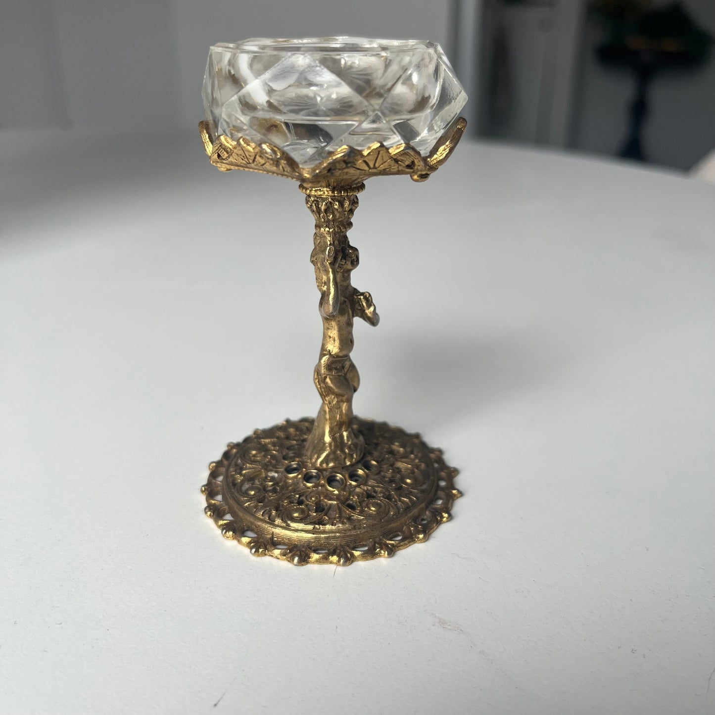 Vintage DAR GLO NY Cherub Pedestal Salt Cellar