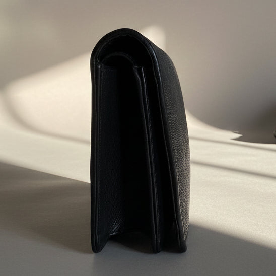 Vintage Navy Blue Sting Ray Clutch with Strap