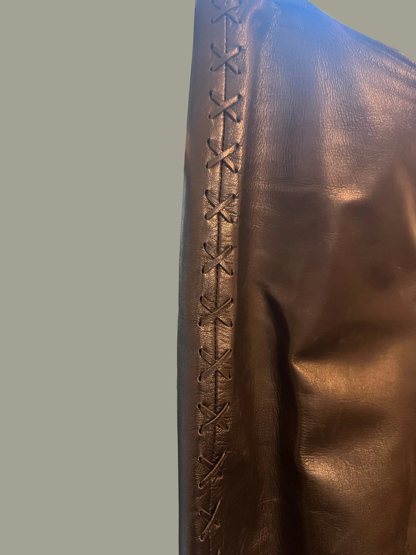 Rebecca Taylor Leather Lace Up Flare Pants - Size 6