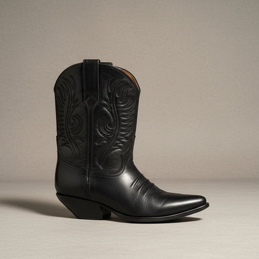 Vintage 90’s Guess by Georges Marciano Black Leather Western Boots - size 8/7.5